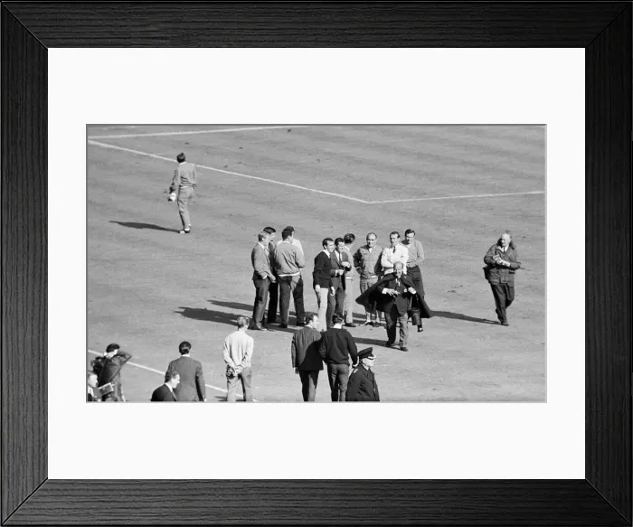 Framed Print : World Cup Final match at Wembley Stadium. England 4 v West Germany 2 after extra