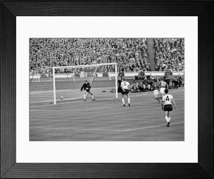 Framed Print : World Cup Final match at Wembley Stadium. England 4 v West Germany 2 after extra time