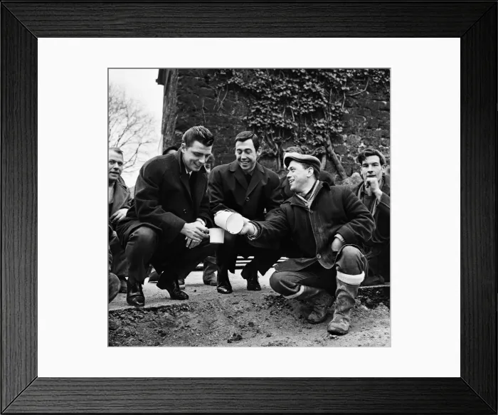 Framed Print : England football team at a get together at Lea Green, Derbyshire Framed Print : England football team at a get together at Lea Green, Derbyshire