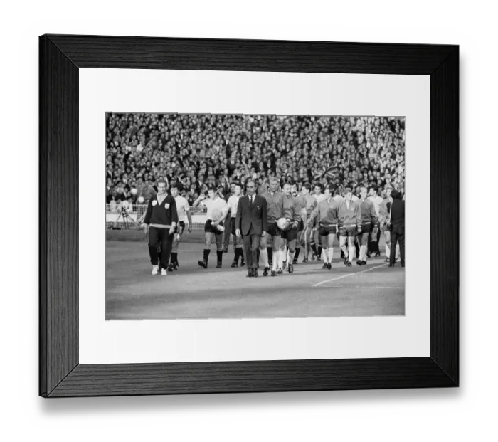 Framed Print : The opening match of the 1966 World Cup tournament between England