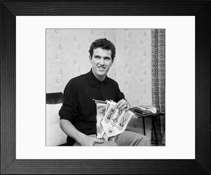 Framed Print : Southampton and England footballer Terry Paine pictured at his home in Southampton after Framed Print : Southampton and England footballer Terry Paine pictured at his home in Southampton after
