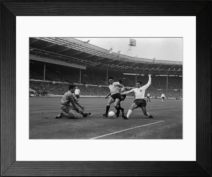 Framed Print : The opening match of the 1966 World Cup tournament between England Framed Print : The opening match of the 1966 World Cup tournament between England