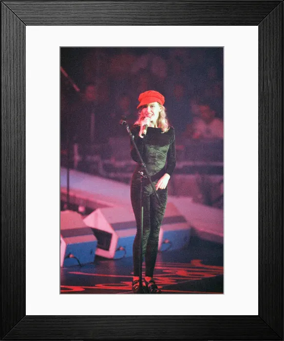 Framed Print : Kylie Minogue, performing in concert, Enjoy Yourself Tour, La Cigale, Paris, France Framed Print : Kylie Minogue, performing in concert, Enjoy Yourself Tour, La Cigale, Paris, France