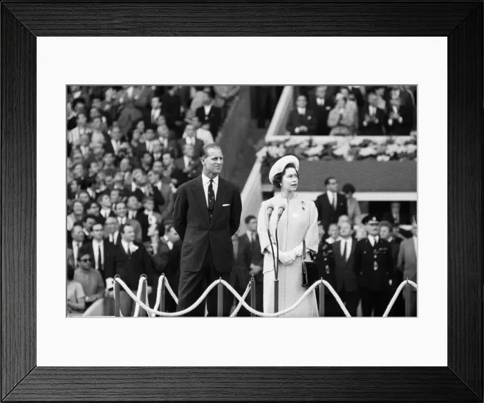 Framed Print : The opening match of the 1966 World Cup tournament between England