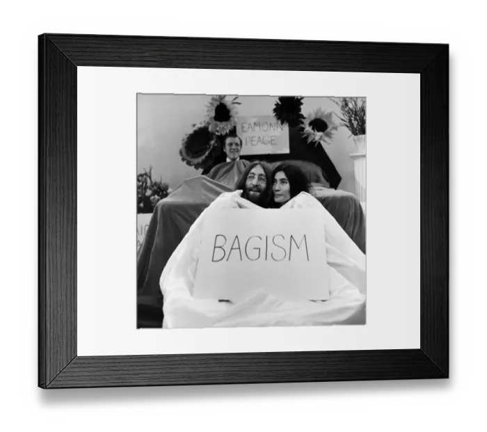Framed Print : John Lennon and Yoko Ono appear on Thames Televisions Today Framed Print : John Lennon and Yoko Ono appear on Thames Televisions Today