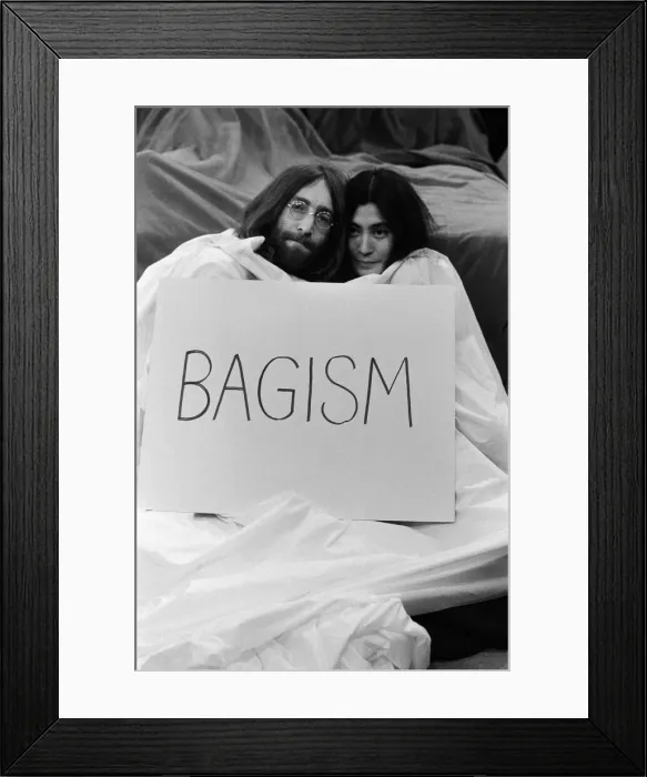 Framed Print : John Lennon and Yoko Ono appear on Thames Televisions Today Framed Print : John Lennon and Yoko Ono appear on Thames Televisions Today