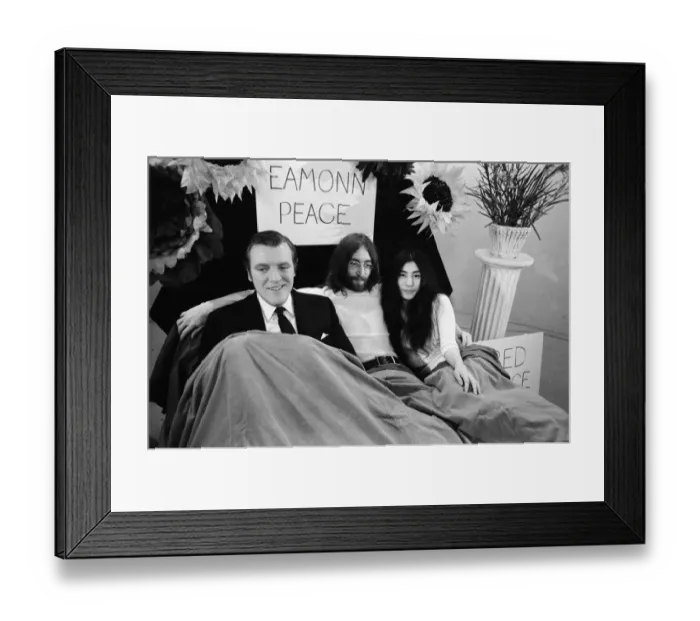 Framed Print : John Lennon and Yoko Ono appear on Thames Televisions Today Framed Print : John Lennon and Yoko Ono appear on Thames Televisions Today