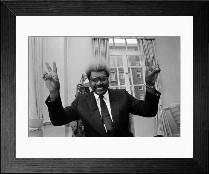 Framed Print : Flamboyant Boxing promoter Don King. 15th July 1986 Framed Print : Flamboyant Boxing promoter Don King. 15th July 1986