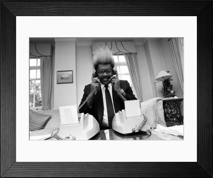 Framed Print : Flamboyant Boxing promoter Don King. 15th July 1986 Framed Print : Flamboyant Boxing promoter Don King. 15th July 1986