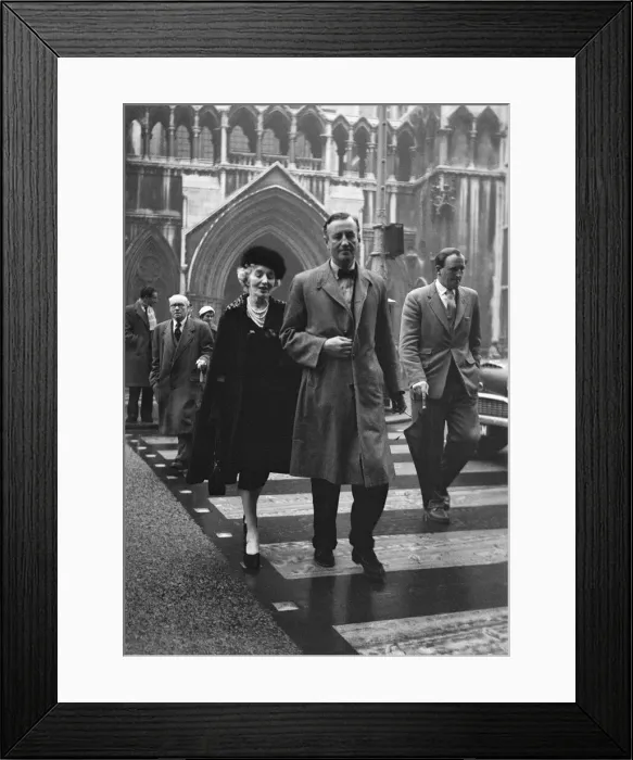 Framed Print : Ian Fleming with his mother Evelyn St. Croix Fleming. 12th November 1957 Framed Print : Ian Fleming with his mother Evelyn St. Croix Fleming. 12th November 1957