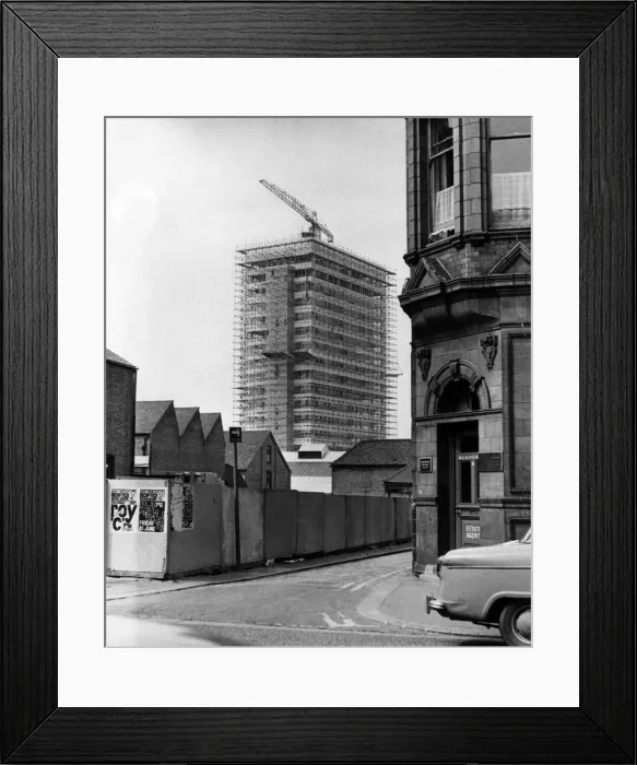 Framed Print : Western Tower, Station Hill, Reading, 2nd March 1966 Framed Print : Western Tower, Station Hill, Reading, 2nd March 1966