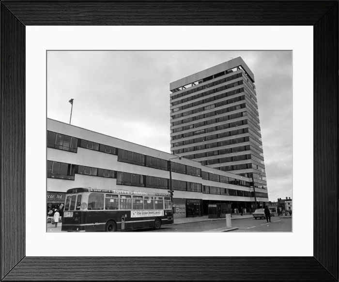 Framed Print : Western Tower, Station Hill, Reading, Circa 1970 Framed Print : Western Tower, Station Hill, Reading, Circa 1970