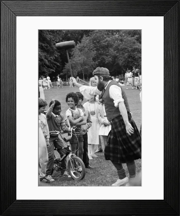 Framed Print : Fete Geoffrey Field Junior School, Exbourne Rd, Reading, West Berkshire, June 1985 Framed Print : Fete Geoffrey Field Junior School, Exbourne Rd, Reading, West Berkshire, June 1985