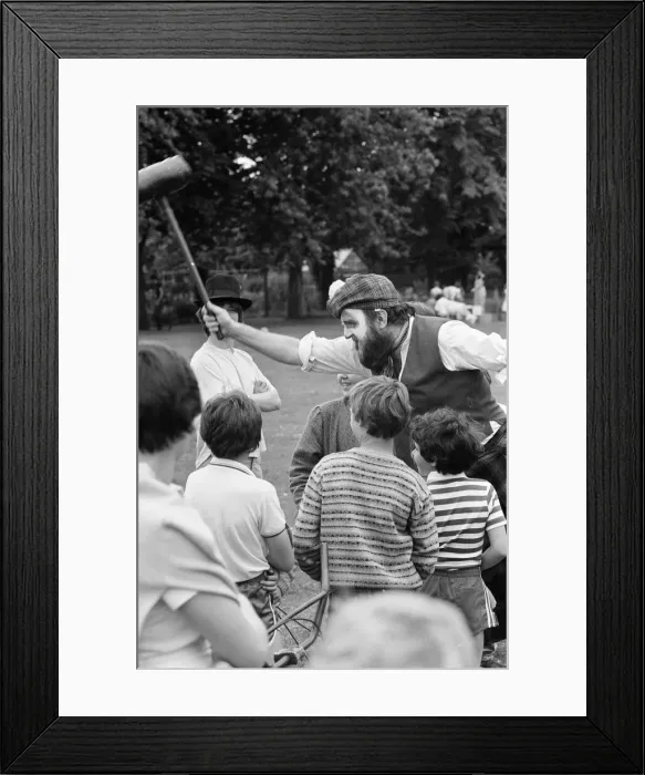 Framed Print : Fete Geoffrey Field Junior School, Exbourne Rd, Reading, West Berkshire, June 1985 Framed Print : Fete Geoffrey Field Junior School, Exbourne Rd, Reading, West Berkshire, June 1985