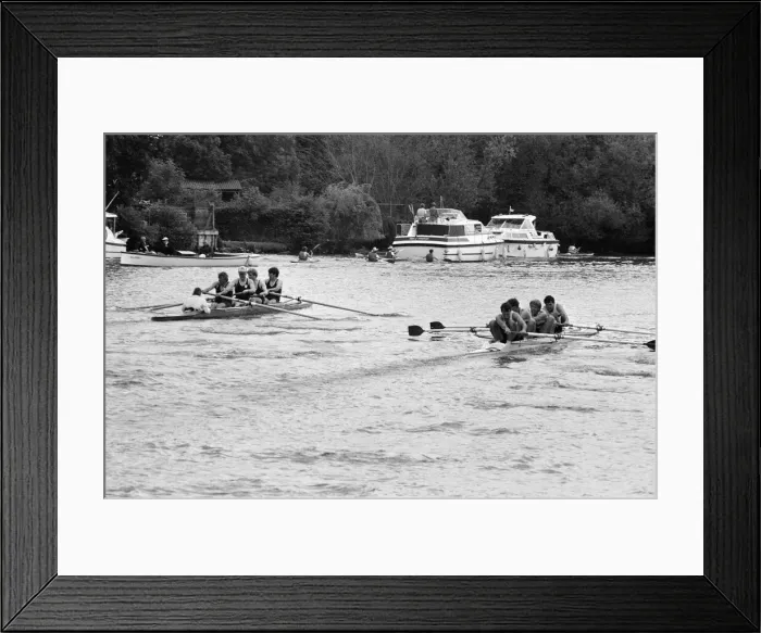 Framed Print : Reading Amateur Regatta, River Thames, Reading, June 1985