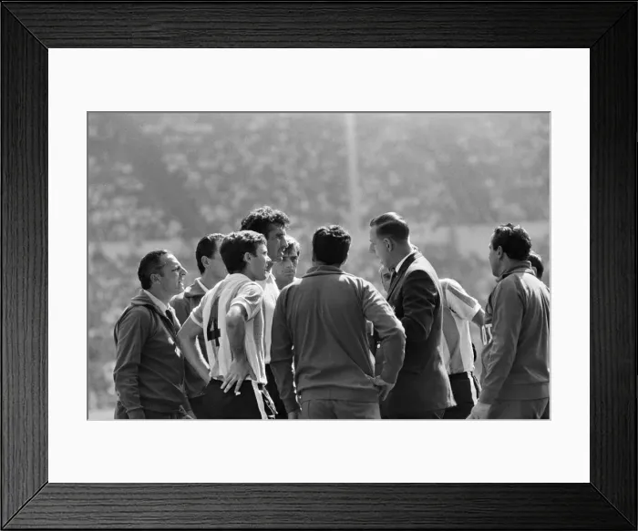Framed Print : World Cup Quarter Final match at Wembley Stadium. England 1 v Argentina 0
