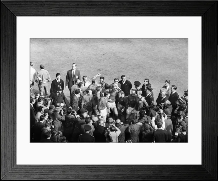 Framed Print : World Cup Final match at Wembley Stadium. England 4 v West Germany 2 after extra