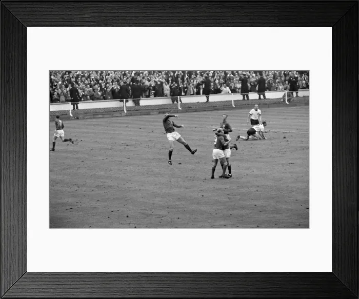 Framed Print : World Cup Final match at Wembley Stadium. England 4 v West Germany 2 after extra