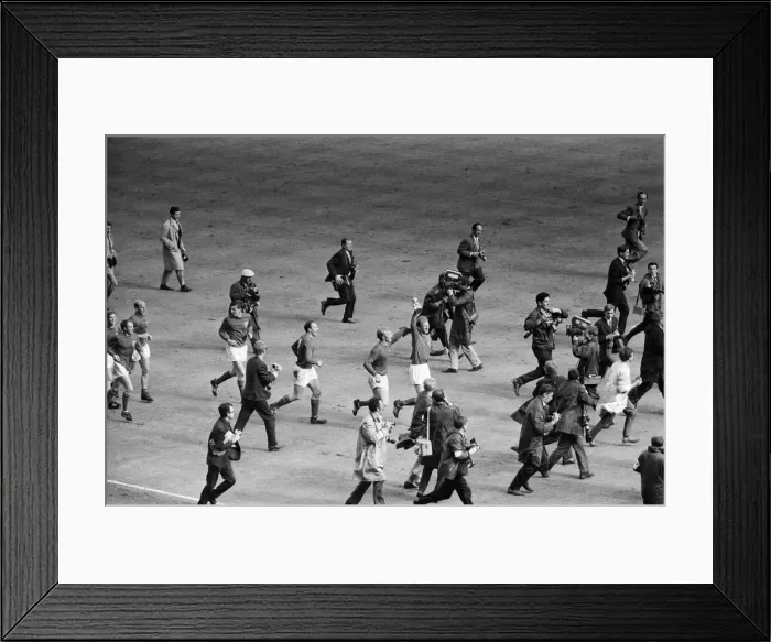 Framed Print : World Cup Final match at Wembley Stadium. England 4 v West Germany 2 after extra