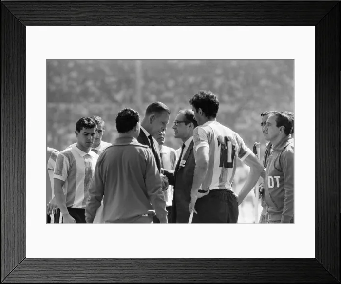 Framed Print : World Cup Quarter Final match at Wembley Stadium. England 1 v Argentina 0