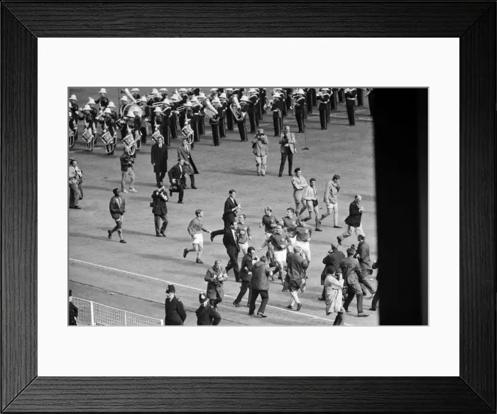 Framed Print : World Cup Final match at Wembley Stadium. England 4 v West Germany 2 after extra
