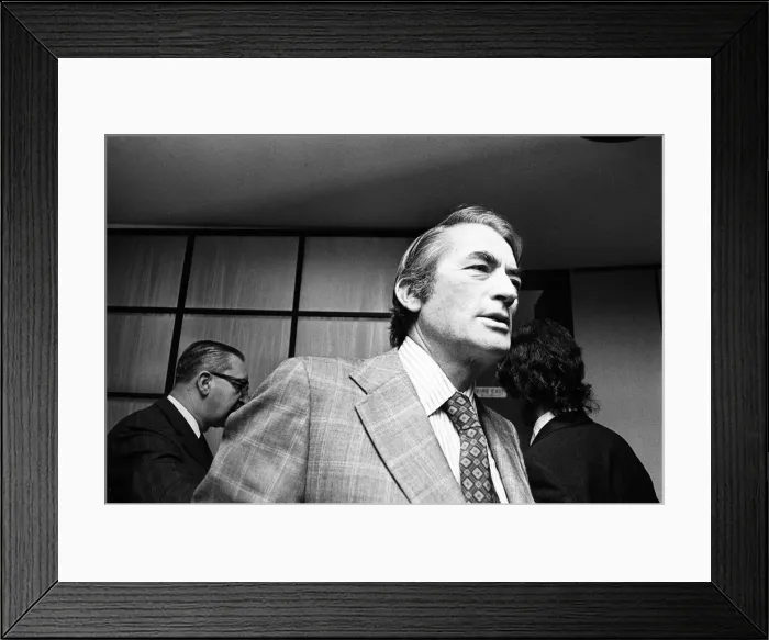 Framed Print : Gregory Peck seen here at a reception held in Windsor before starting filming on his next Framed Print : Gregory Peck seen here at a reception held in Windsor before starting filming on his next