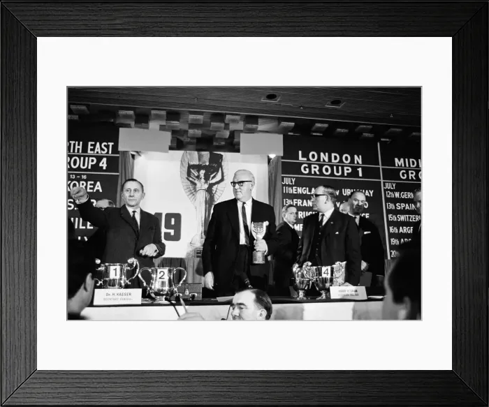 Framed Print : The draw for the final tournament of the 1966 world Cup Framed Print : The draw for the final tournament of the 1966 world Cup