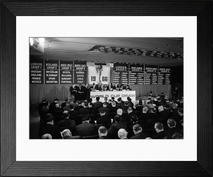 Framed Print : The draw for the final tournament of the 1966 world Cup Framed Print : The draw for the final tournament of the 1966 world Cup
