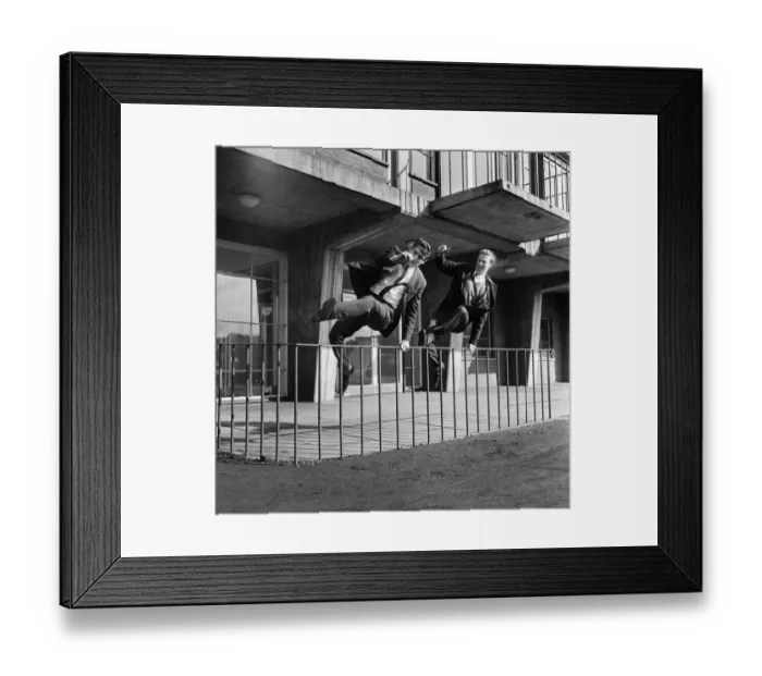 Framed Print : Joy for Leeds United pair Jackie Charlton and Norman Hunter after being chosen to play Framed Print : Joy for Leeds United pair Jackie Charlton and Norman Hunter after being chosen to play