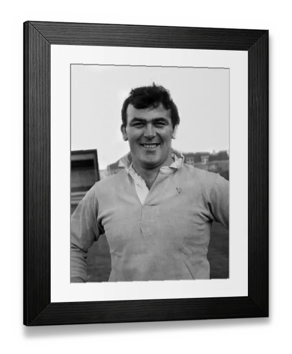 Framed Print : Boyo James, Bridgend Rugby Union Player, 10th August 1968