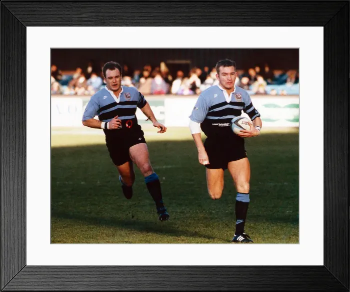 Framed Print : Lee Jarvis, Cardiff Rugby Union Player, match action, 8th February 1997 Framed Print : Lee Jarvis, Cardiff Rugby Union Player, match action, 8th February 1997
