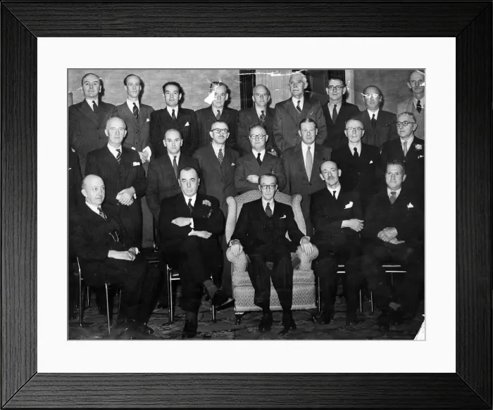 Framed Print : Ivor Mackenzie Thomas, who has retired from his position as manager of the Commercial Framed Print : Ivor Mackenzie Thomas, who has retired from his position as manager of the Commercial