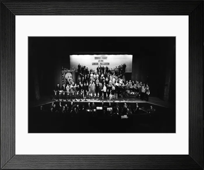Framed Print : Compere, Bruce Forsyth, with the 147 people who make possible the show Framed Print : Compere, Bruce Forsyth, with the 147 people who make possible the show