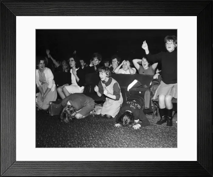 Framed Print : The Beatles Autumn Tour of Great Britain, Screaming Fans, at the ABC Plymouth Framed Print : The Beatles Autumn Tour of Great Britain, Screaming Fans, at the ABC Plymouth