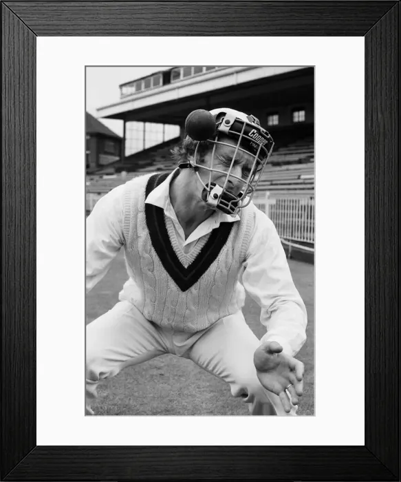 Framed Print : David Lloyd at Old Trafford Manchester, wearing new head guard. 29th June 1971 Framed Print : David Lloyd at Old Trafford Manchester, wearing new head guard. 29th June 1971