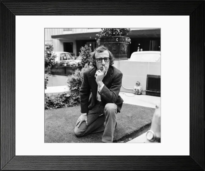 Framed Print : Woody Allen, comedian, actor and writer, in London, to promote his new film, Bananas Framed Print : Woody Allen, comedian, actor and writer, in London, to promote his new film, Bananas