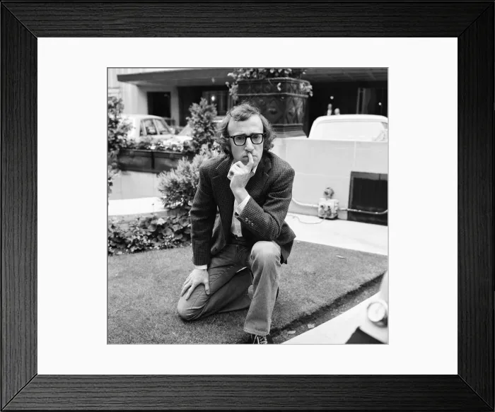 Framed Print : Woody Allen, comedian, actor and writer, in London, to promote his new film, Bananas Framed Print : Woody Allen, comedian, actor and writer, in London, to promote his new film, Bananas