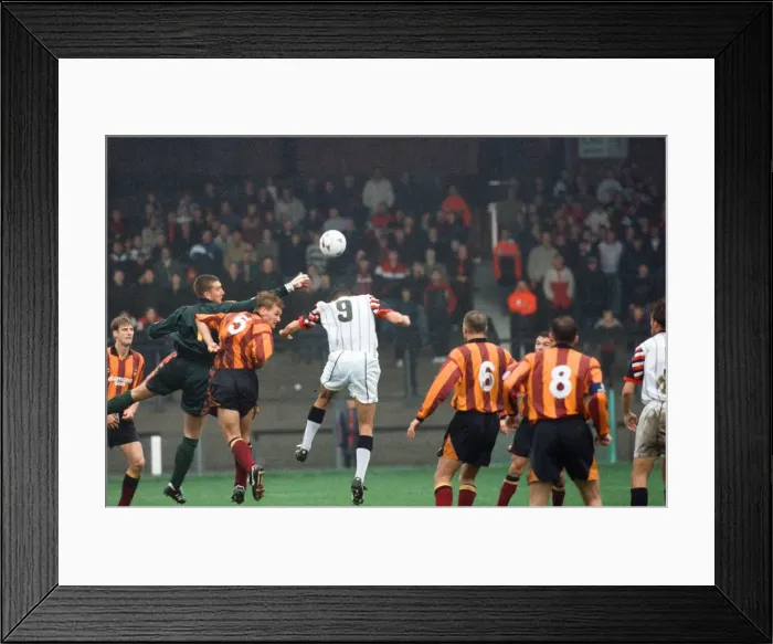 Framed Print : Swansea 2 - 0 Bradford, League Division Two match held at Vetch Field. 7th October 1995