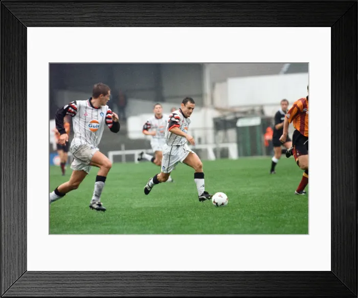 Framed Print : Swansea 2 - 0 Bradford, League Division Two match held at Vetch Field. 7th October 1995