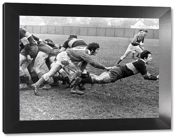 Ray Hopkins, aka Chico, Maesteg Rugby Union Player, match action