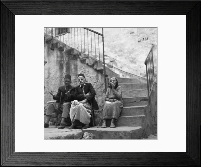 Framed Print : A series of pictures on the conflict in Palestine. Circa 1948