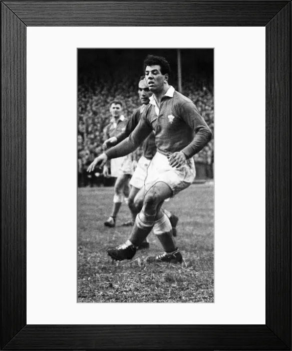 Framed Print : Rex Richards aka Tarzan, Cross Keys Rugby Union Player, match action, November 1958 Framed Print : Rex Richards aka Tarzan, Cross Keys Rugby Union Player, match action, November 1958