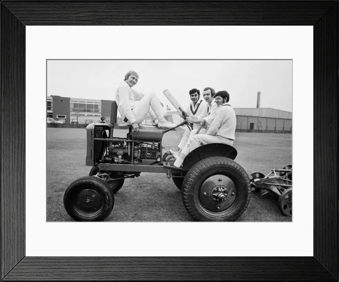 Framed Print : The Lancashire cricket team at a press day at Old Trafford Manchester Framed Print : The Lancashire cricket team at a press day at Old Trafford Manchester