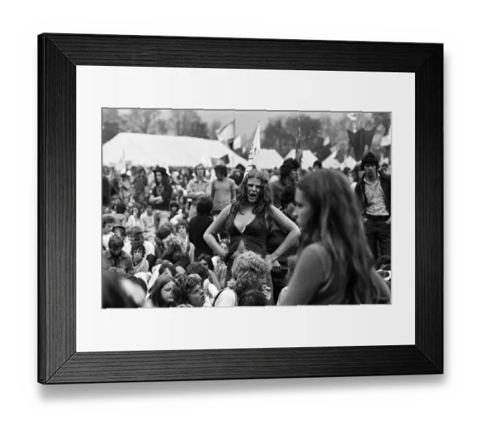 Framed Print : Reading Pop festival. Berkshire, August 1975