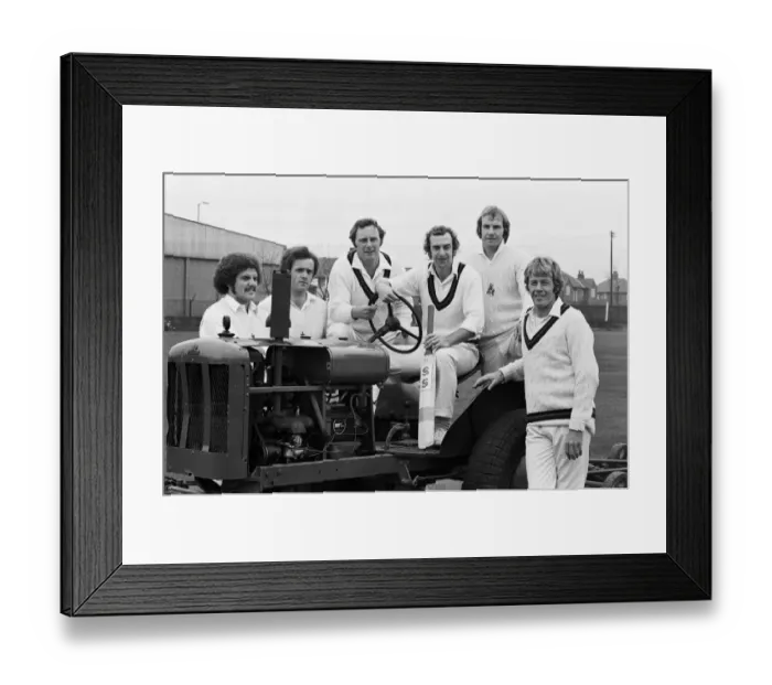 Framed Print : The Lancashire cricket team at a press day at Old Trafford Manchester Framed Print : The Lancashire cricket team at a press day at Old Trafford Manchester