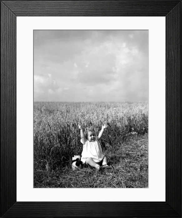 Framed Print : Peter Roderick the baby born in an air raid shelter at the height of a German air raid