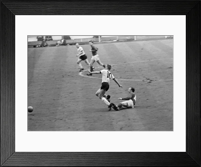 Framed Print : World Cup Final match at Wembley Stadium. England 4 v West Germany 2 after extra