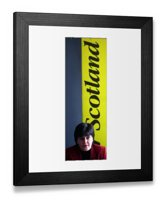 Framed Print : Nicola Sturgeon May 1998 the SNP vice-convenor for publicity at the launch of the SNP