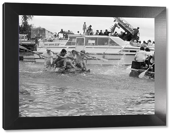 Raft Races on the River Thames, London, June 1985