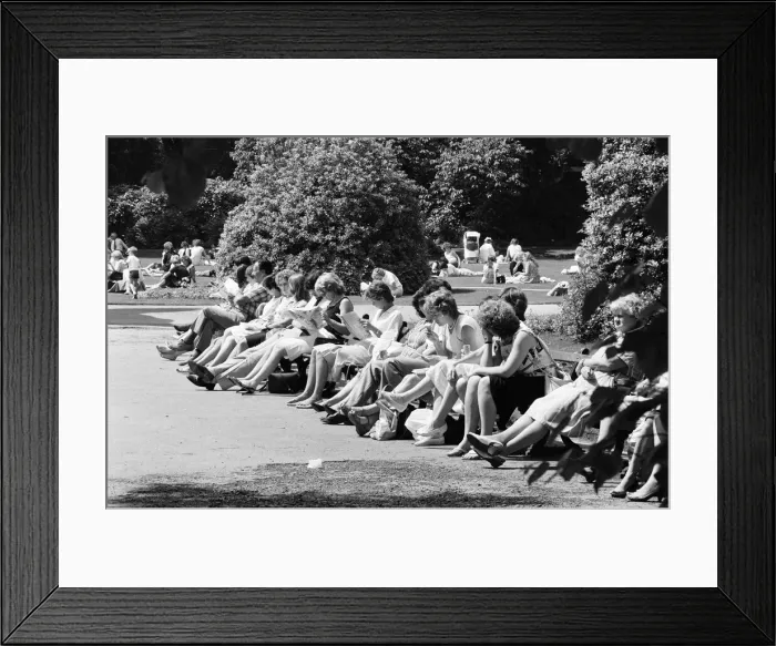 Framed Print : Summer Pics, Forbury Gardens, Public Park, Reading, Berkshire, June 1985 Framed Print : Summer Pics, Forbury Gardens, Public Park, Reading, Berkshire, June 1985